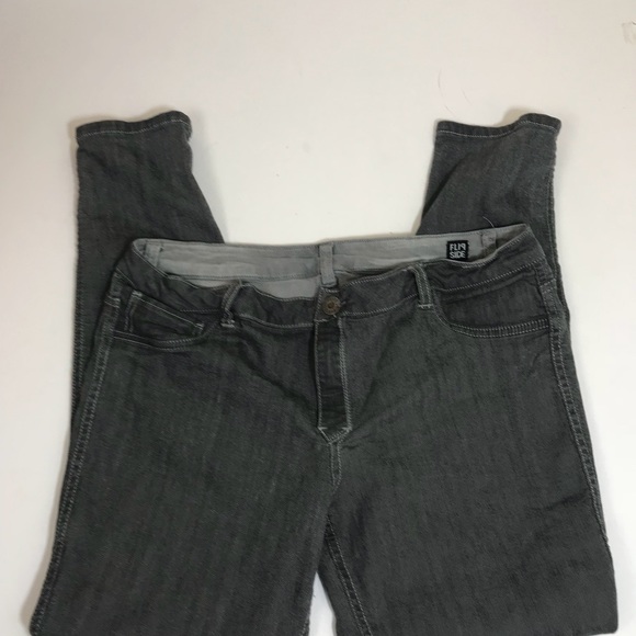 Flip Side Reversible Jeans sz 14 gray dark gray - Picture 3 of 3